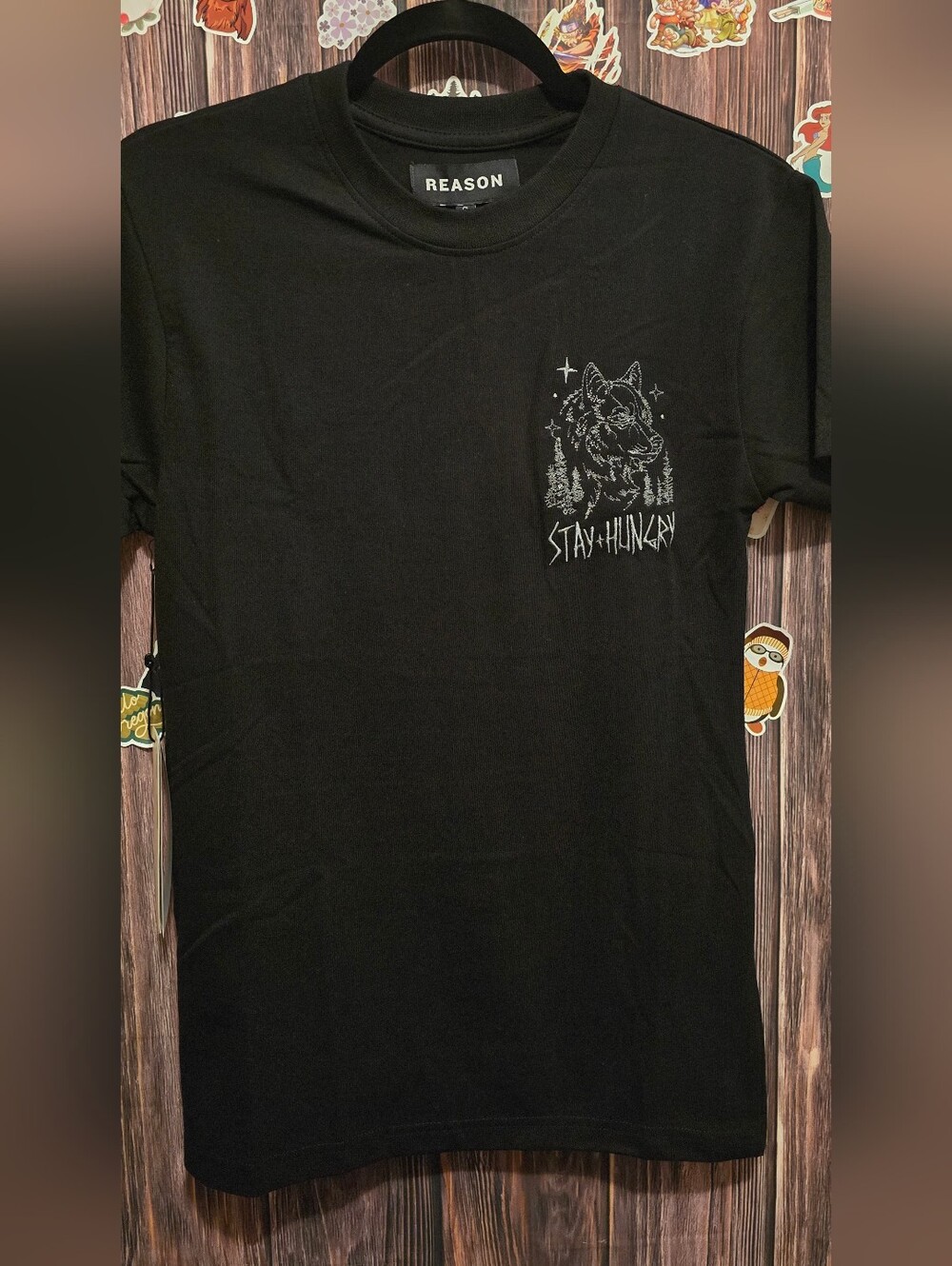 Men’s Black 'Stay Hungry' Wolf Graphic T-Shirt